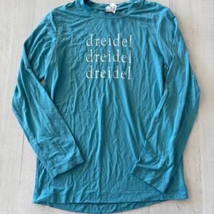 Kate Quinn Dreidel Hanukkah Bamboo Long Sleeve Top Size 8 Years EUC